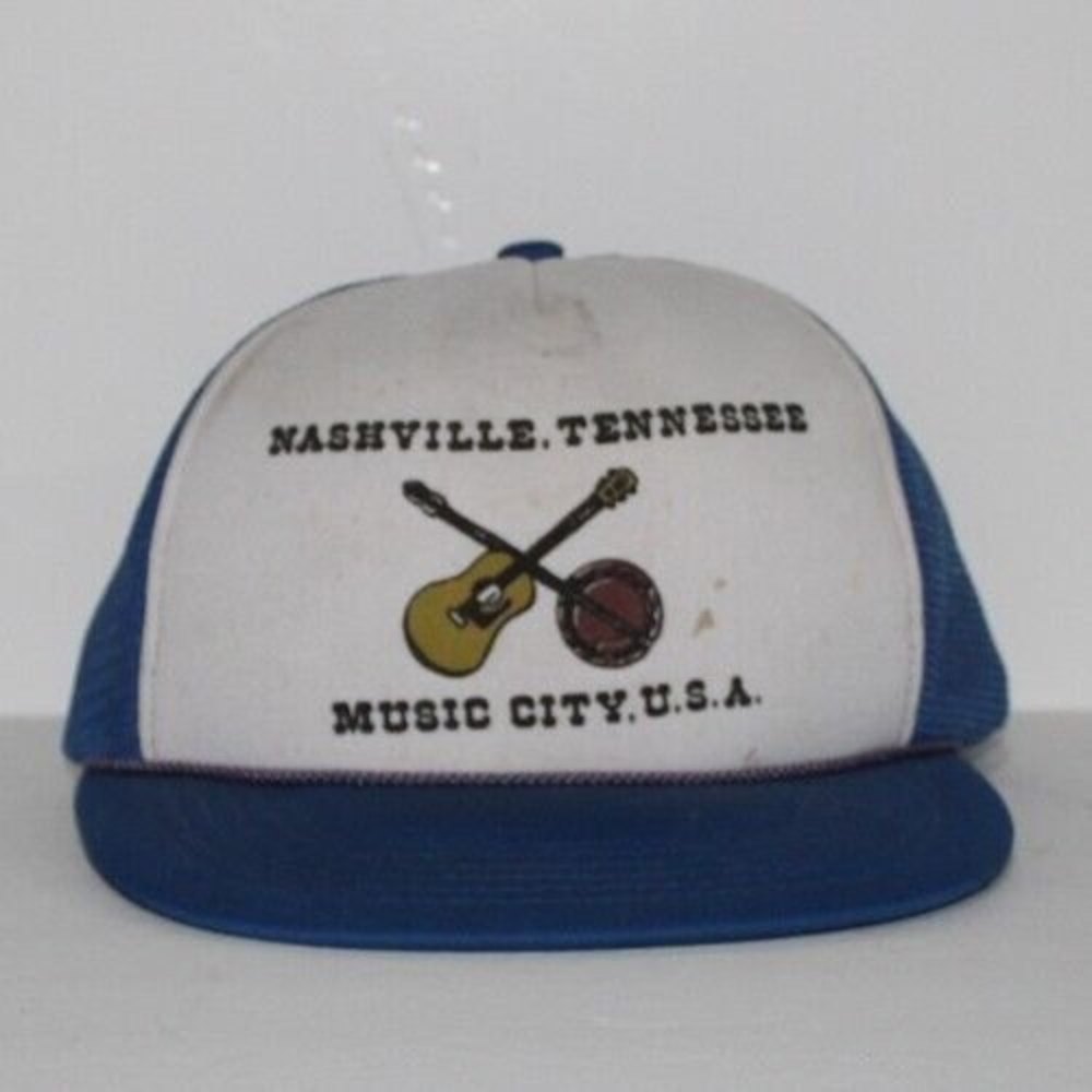 Vintage Truckers Hat Nashville Tennessee Music City USA VTG